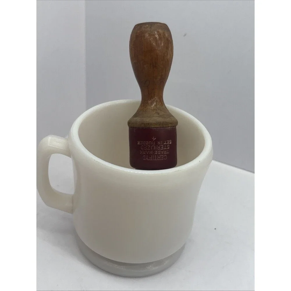 Vintage Certified Trade Mark #4 Shaving Cream Brush With Cup